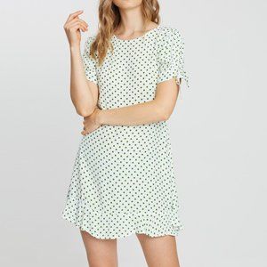 Faithful the Brand Daphne Dress in Green Lula Dot, Small